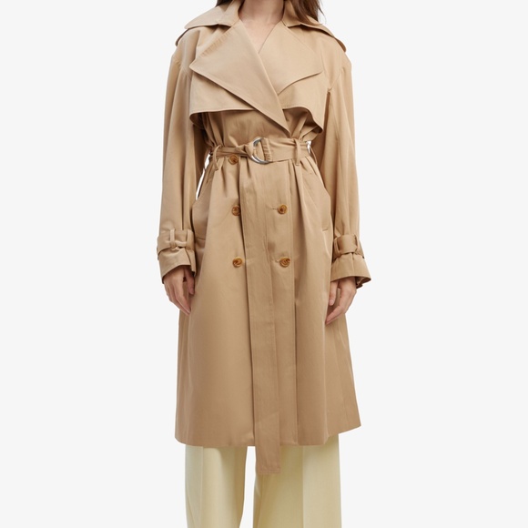 Halle Trench Coat In Tan - Picture 4 of 10